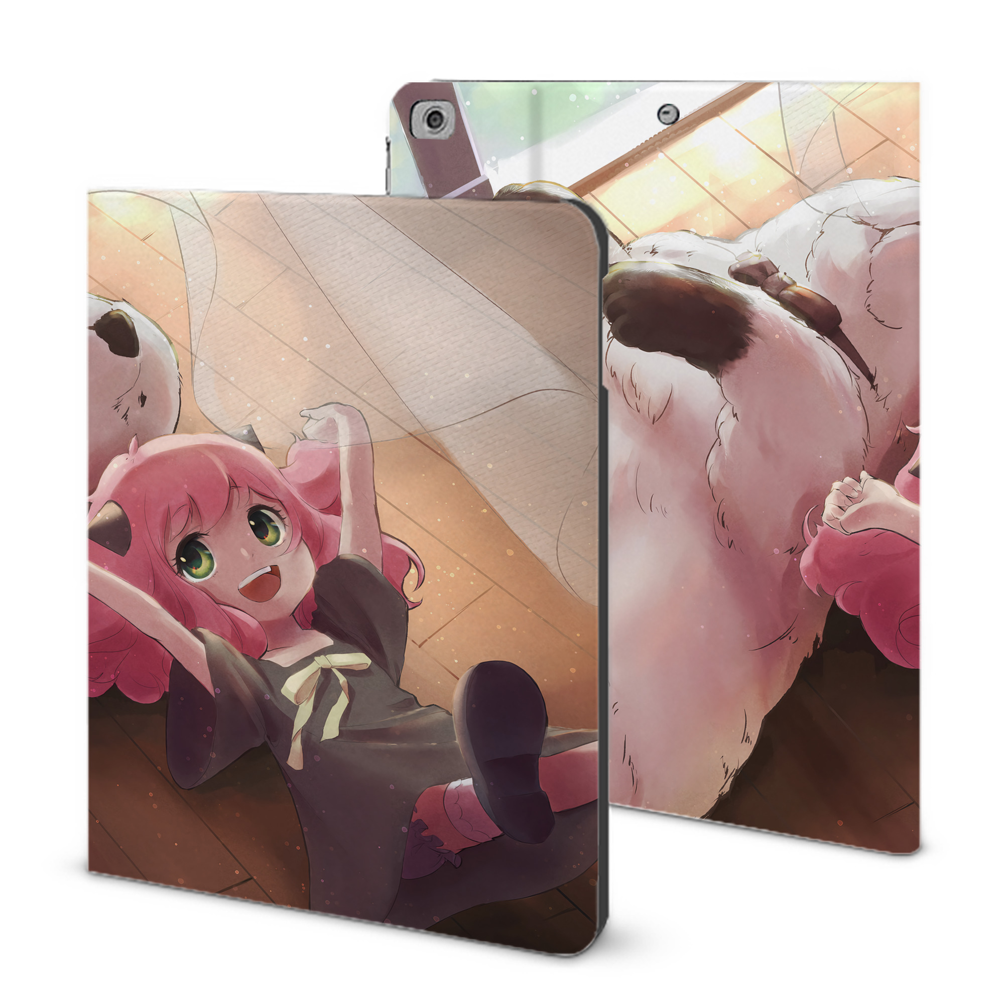 （画像用） SPY×FAMILY间谍家家酒 IPad ケース ブック型 PUレザー TPU 耐衝撃 軽量 薄型 ペン収納なし 全面保護 IPad 各モデル対応